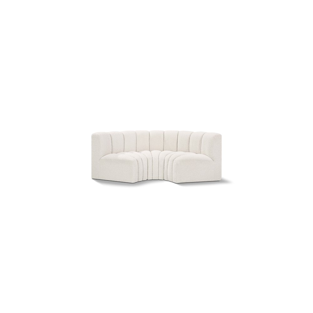 Arc Cream Boucle Fabric Modular Sofa. Picture 1
