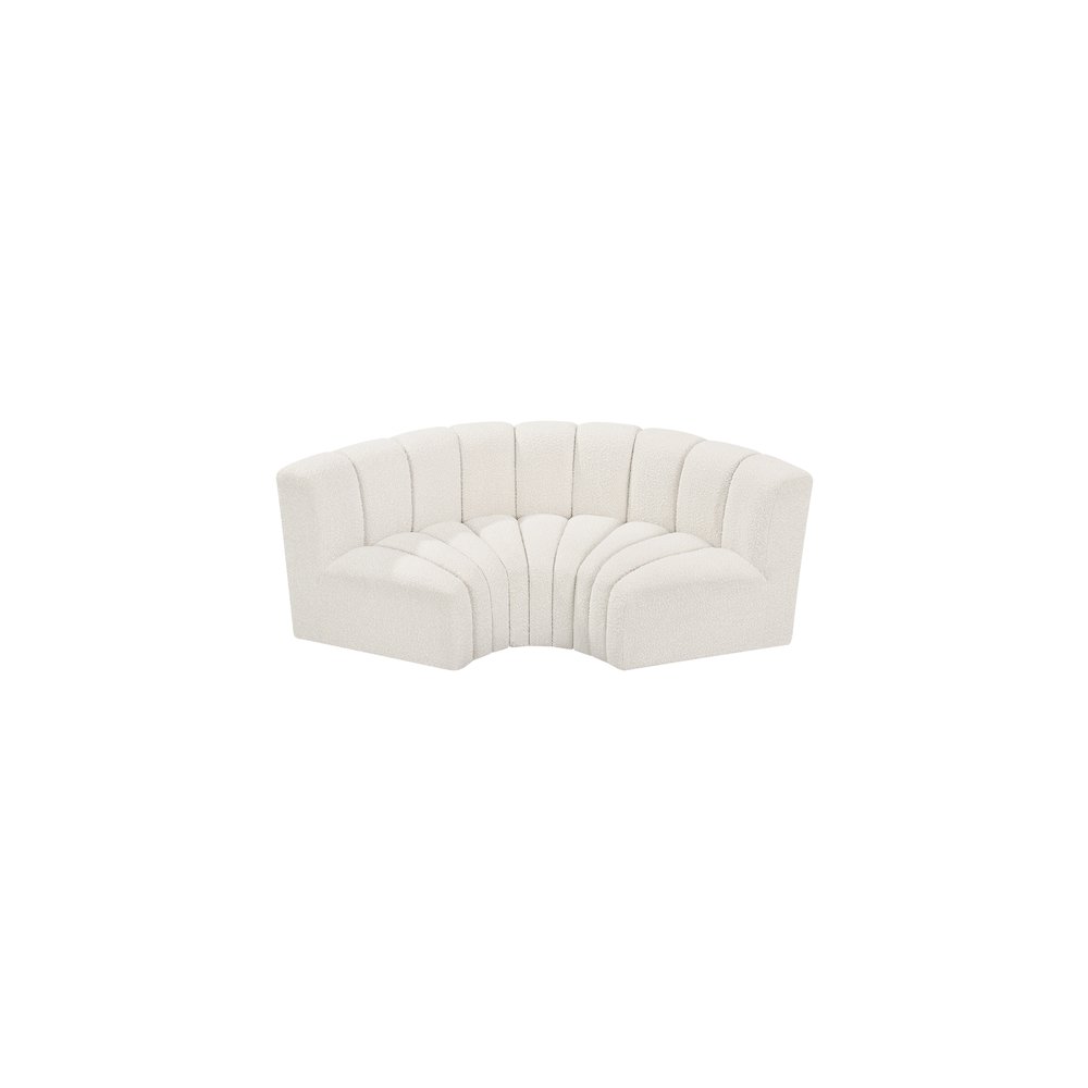 Arc Cream Boucle Fabric Modular Sofa. Picture 4