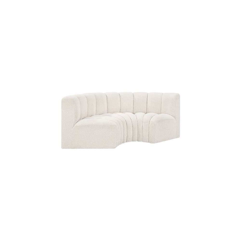 Arc Cream Boucle Fabric Modular Sofa. Picture 5