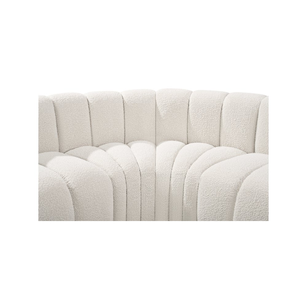 Arc Cream Boucle Fabric Modular Sofa. Picture 7