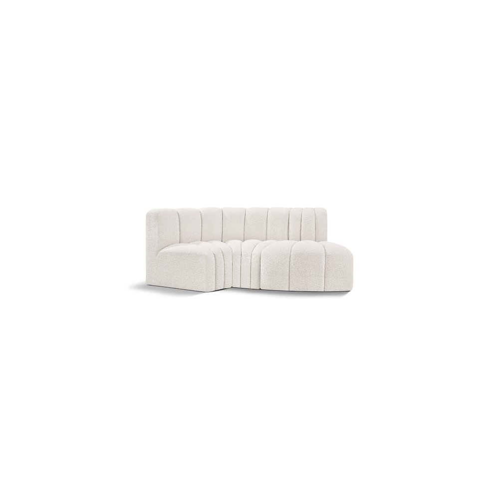 Arc Cream Boucle Fabric Modular Sofa. Picture 1