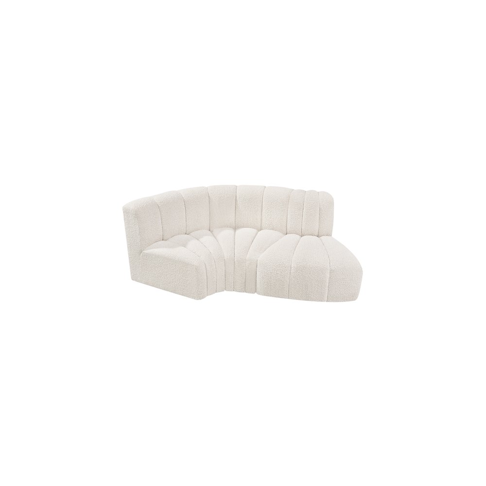 Arc Cream Boucle Fabric Modular Sofa. Picture 4