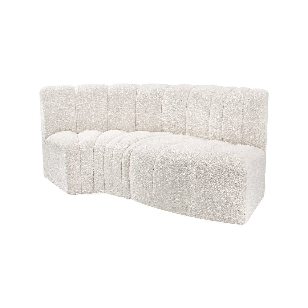Arc Cream Boucle Fabric Modular Sofa. Picture 5