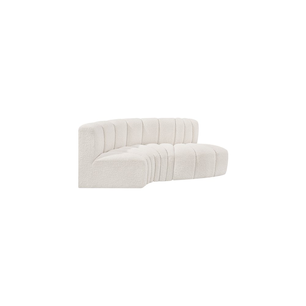 Arc Cream Boucle Fabric Modular Sofa. Picture 6