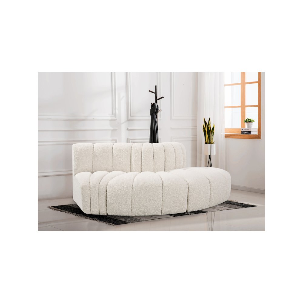 Arc Cream Boucle Fabric Modular Sofa. Picture 2