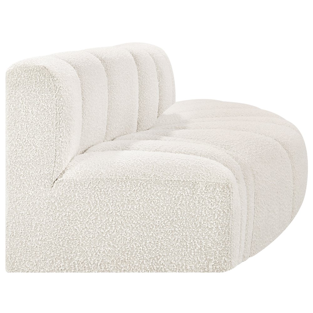 Arc Cream Boucle Fabric Modular Sofa. Picture 5