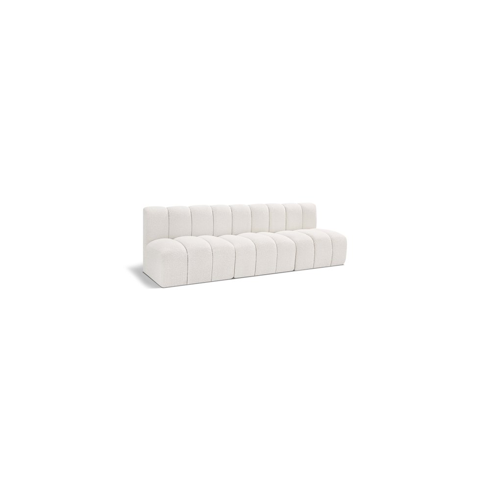 Arc Cream Boucle Fabric Modular Sofa. Picture 1