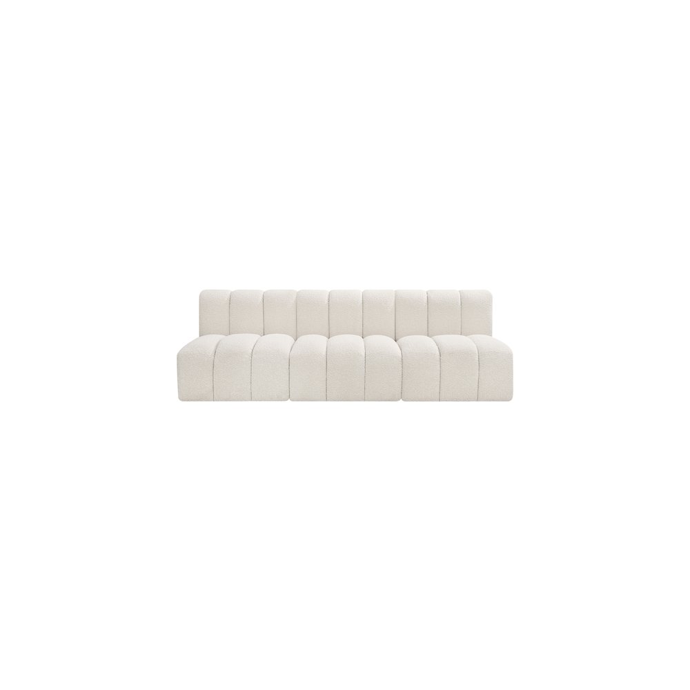 Arc Cream Boucle Fabric Modular Sofa. Picture 4
