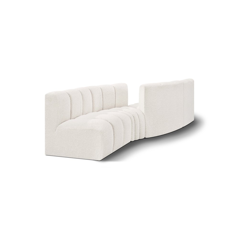Arc Cream Boucle Fabric Modular Sofa. Picture 1