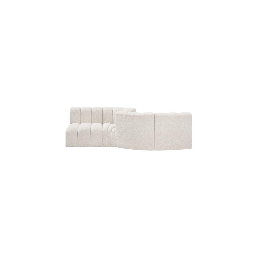 Arc Cream Boucle Fabric Modular Sofa. Picture 3