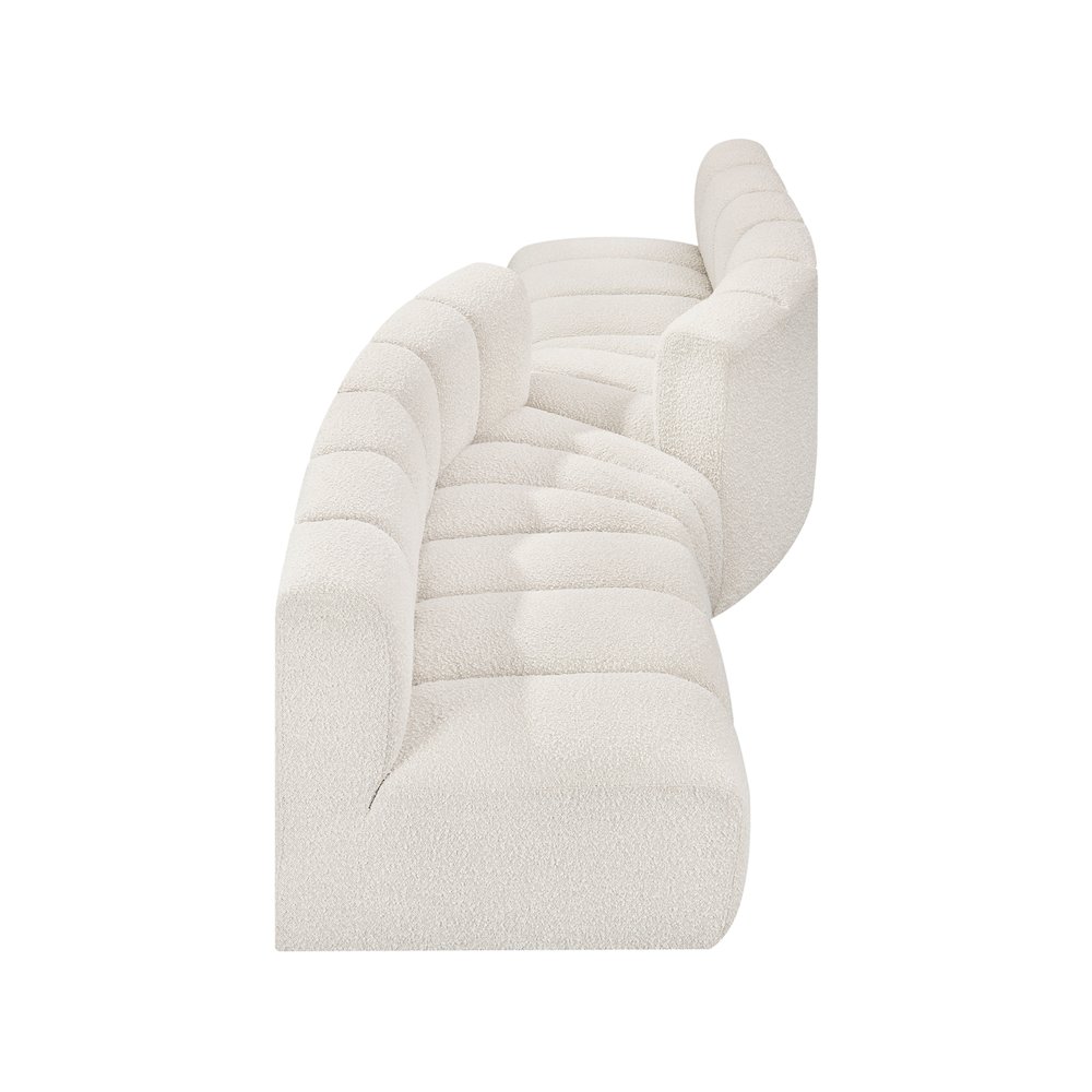 Arc Cream Boucle Fabric Modular Sofa. Picture 4