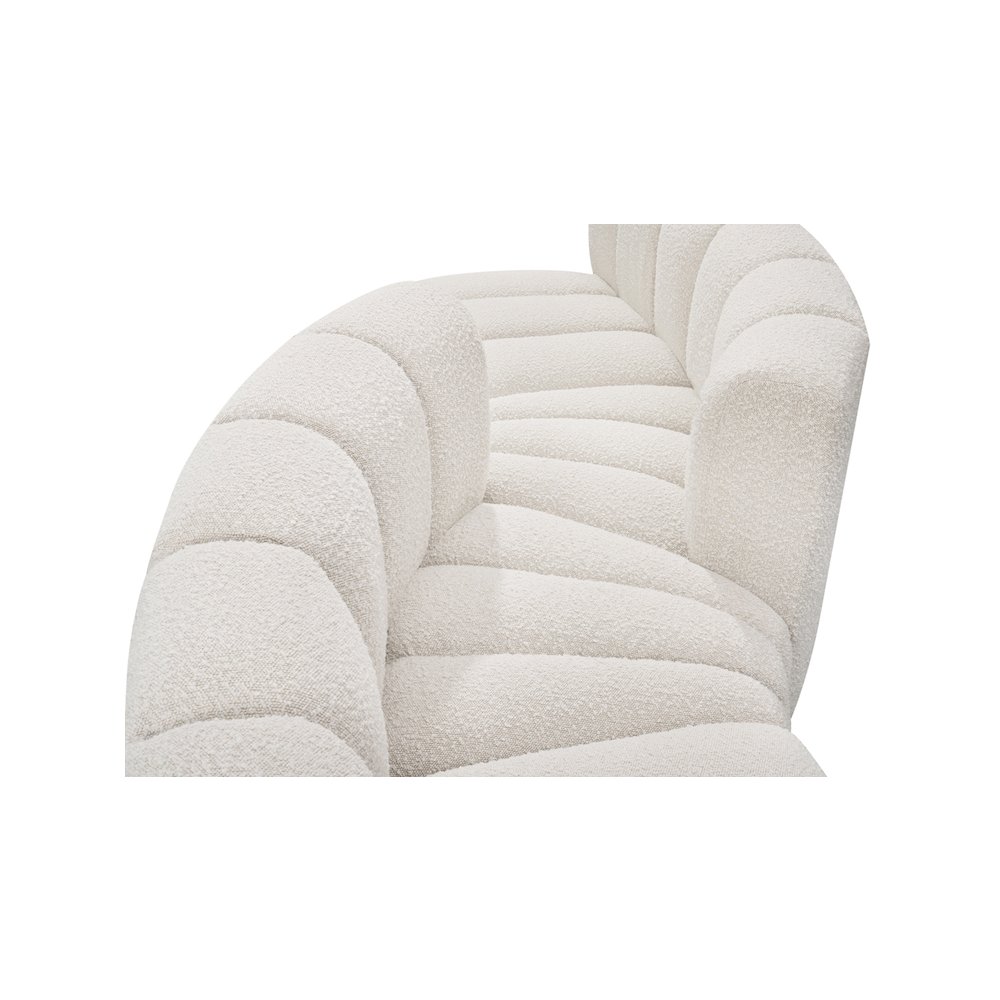 Arc Cream Boucle Fabric Modular Sofa. Picture 6