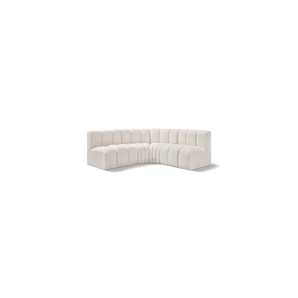 Arc Cream Boucle Fabric Modular Sofa. Picture 1