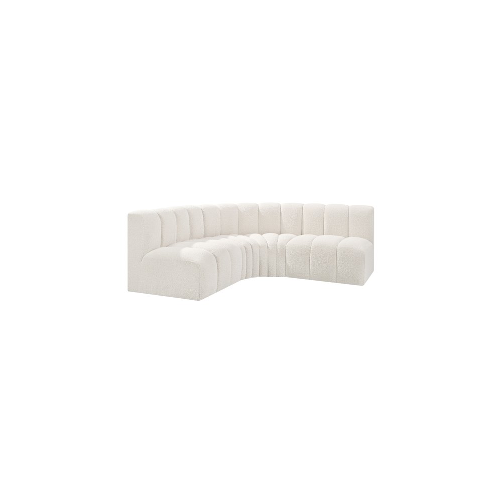 Arc Cream Boucle Fabric Modular Sofa. Picture 4