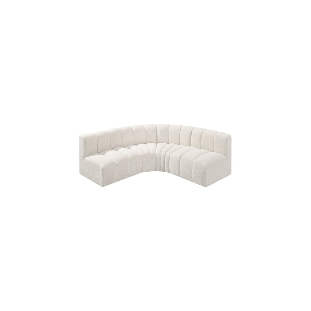Arc Cream Boucle Fabric Modular Sofa. Picture 5