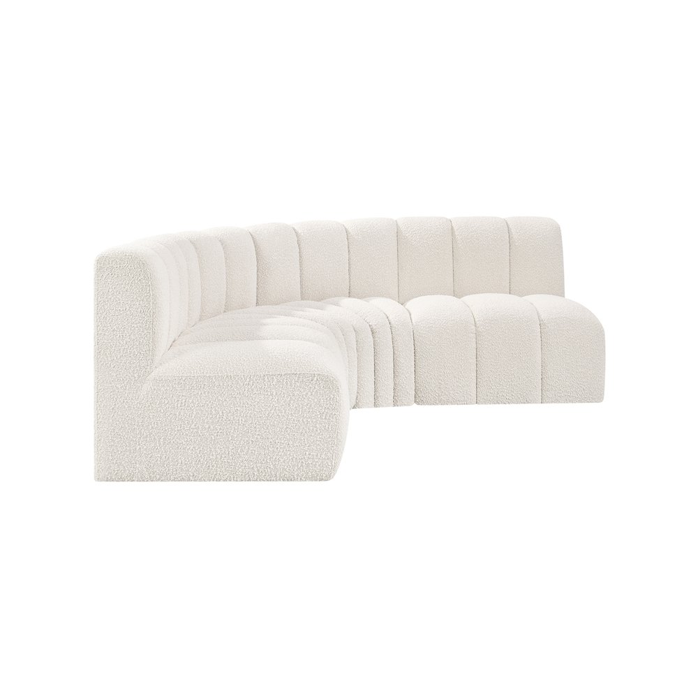 Arc Cream Boucle Fabric Modular Sofa. Picture 6