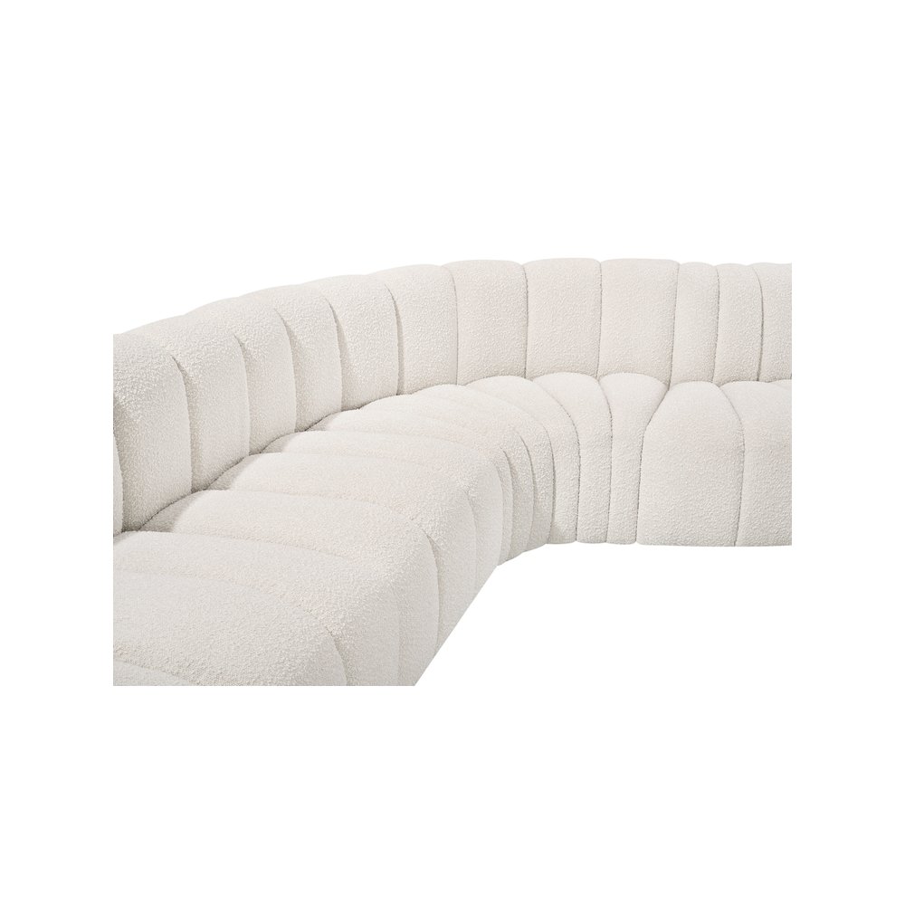 Arc Cream Boucle Fabric Modular Sofa. Picture 7