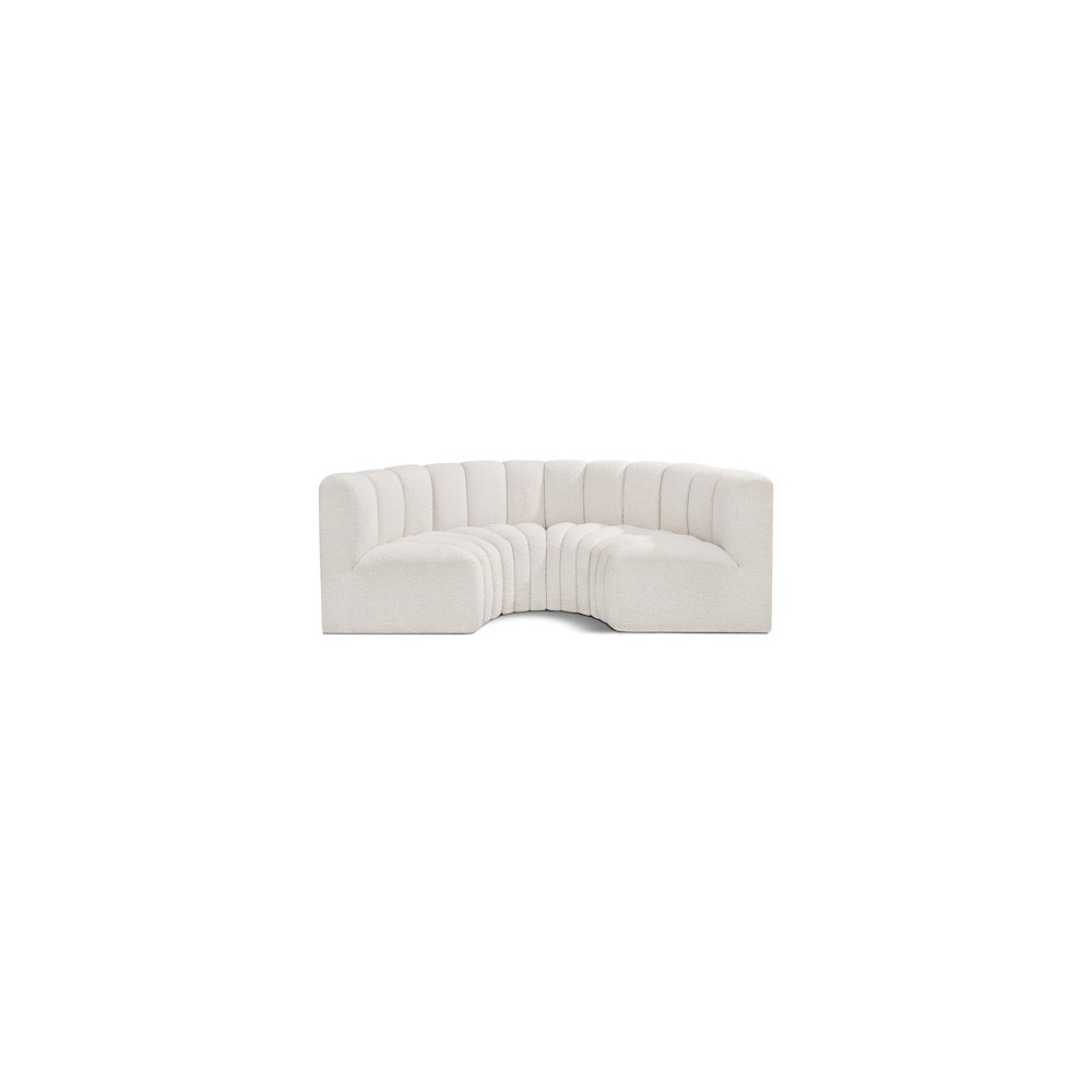 Arc Cream Boucle Fabric Modular Sofa. Picture 1
