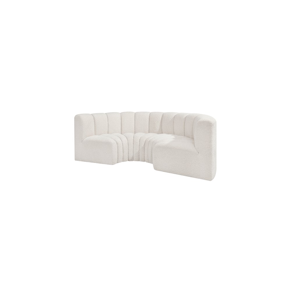 Arc Cream Boucle Fabric Modular Sofa. Picture 4