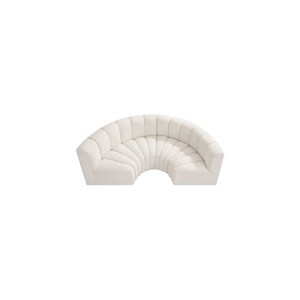 Arc Cream Boucle Fabric Modular Sofa. Picture 5