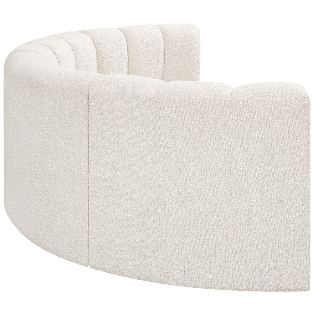 Arc Cream Boucle Fabric Modular Sofa. Picture 6