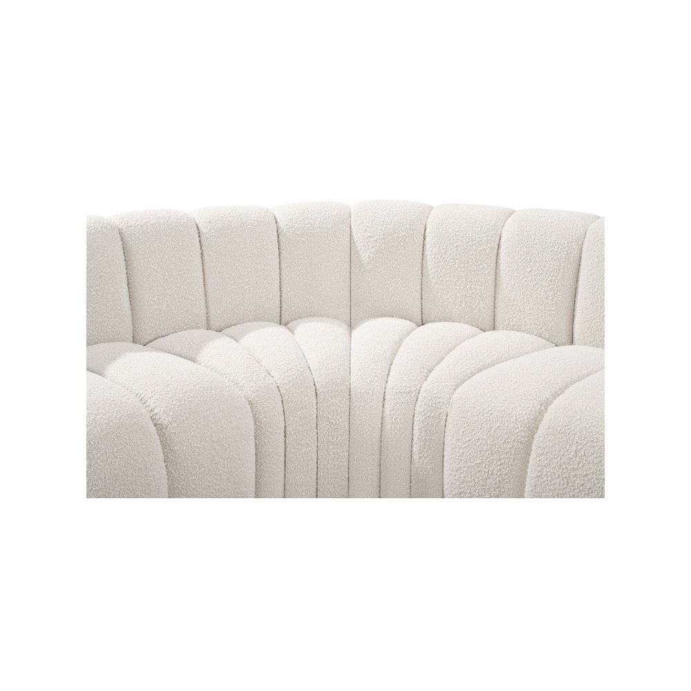 Arc Cream Boucle Fabric Modular Sofa. Picture 7