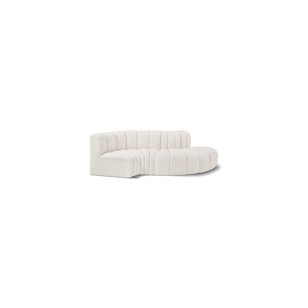 Arc Cream Boucle Fabric Modular Sofa. Picture 1