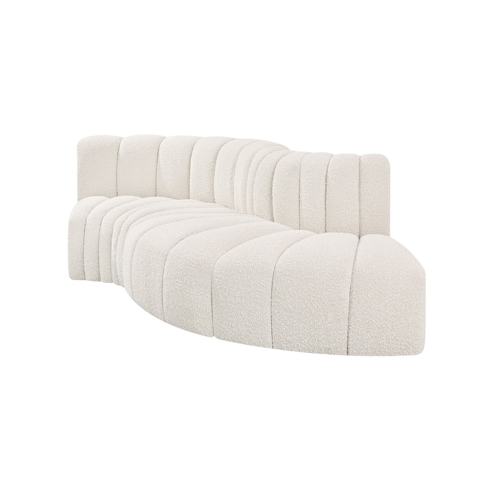 Arc Cream Boucle Fabric Modular Sofa. Picture 4
