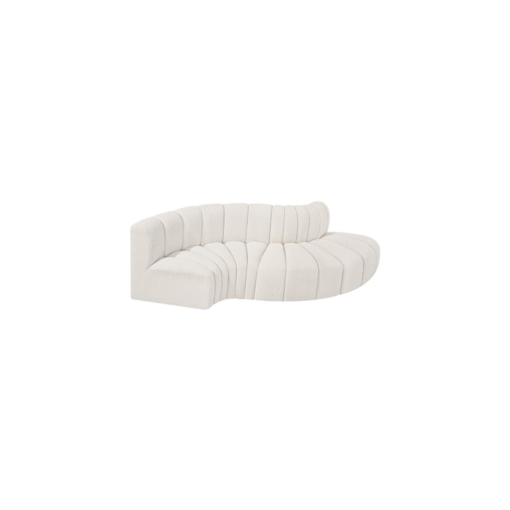 Arc Cream Boucle Fabric Modular Sofa. Picture 5