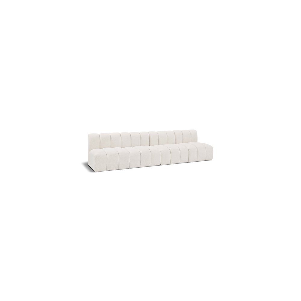 Arc Cream Boucle Fabric Modular Sofa. Picture 1