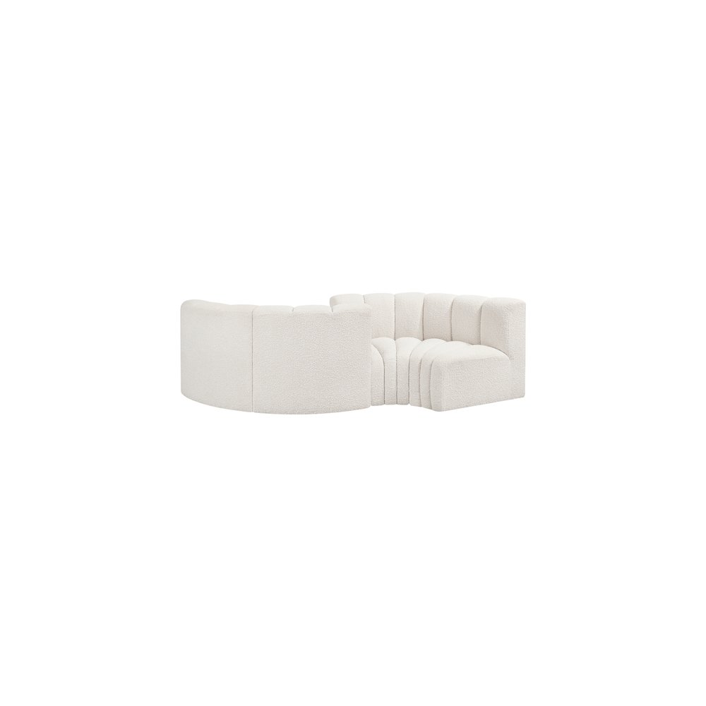 Arc Cream Boucle Fabric Modular Sofa. Picture 3