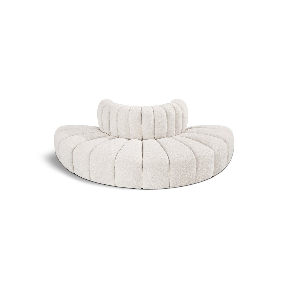 Arc Cream Boucle Fabric Modular Sofa. Picture 1