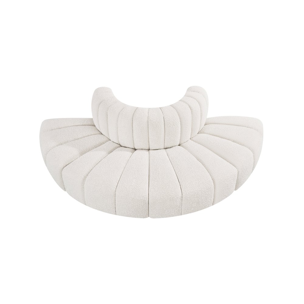 Arc Cream Boucle Fabric Modular Sofa. Picture 4
