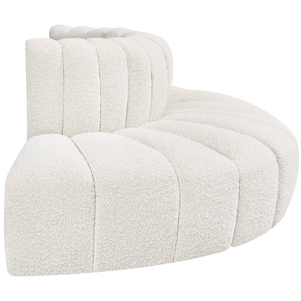 Arc Cream Boucle Fabric Modular Sofa. Picture 6