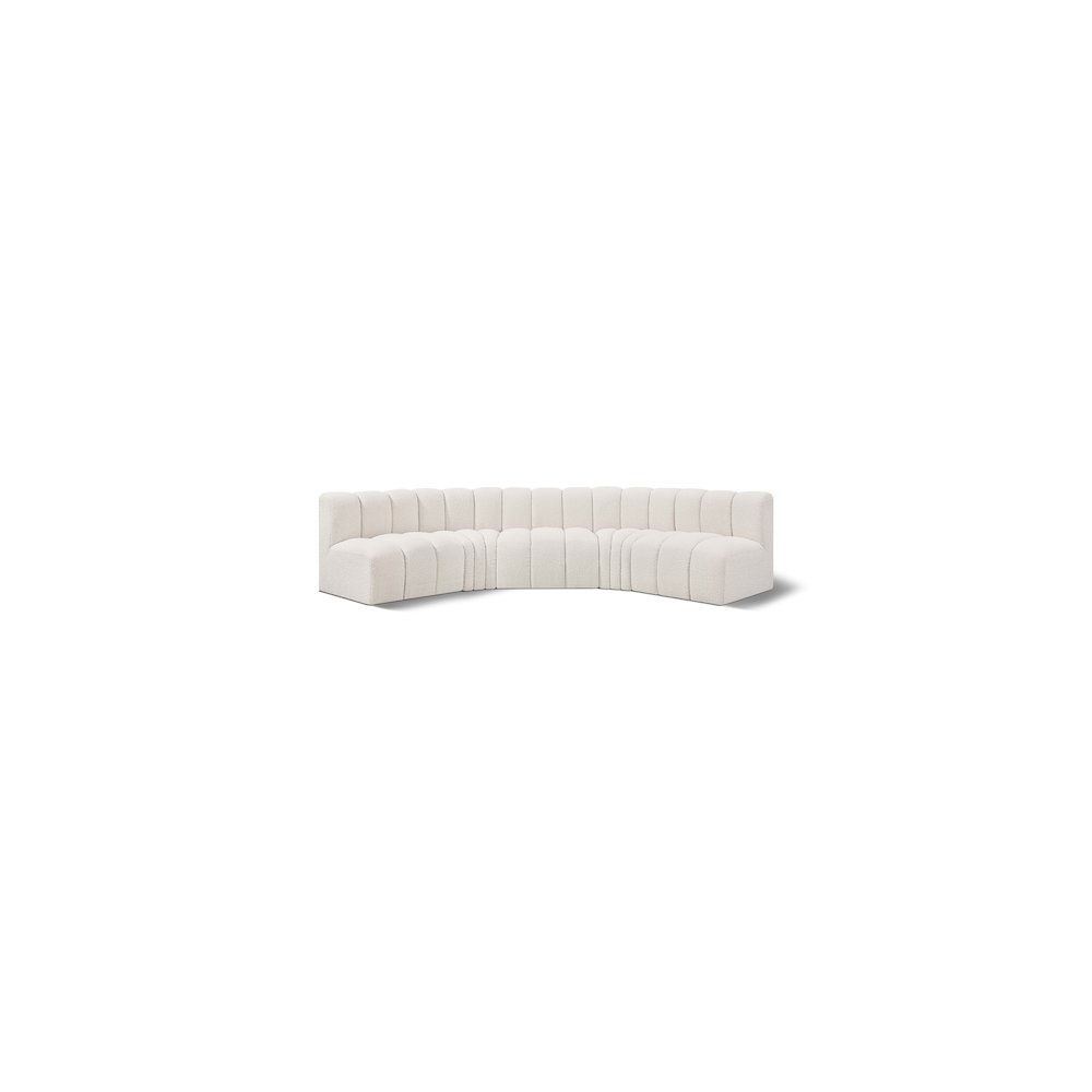Arc Cream Boucle Fabric Modular Sofa. Picture 1