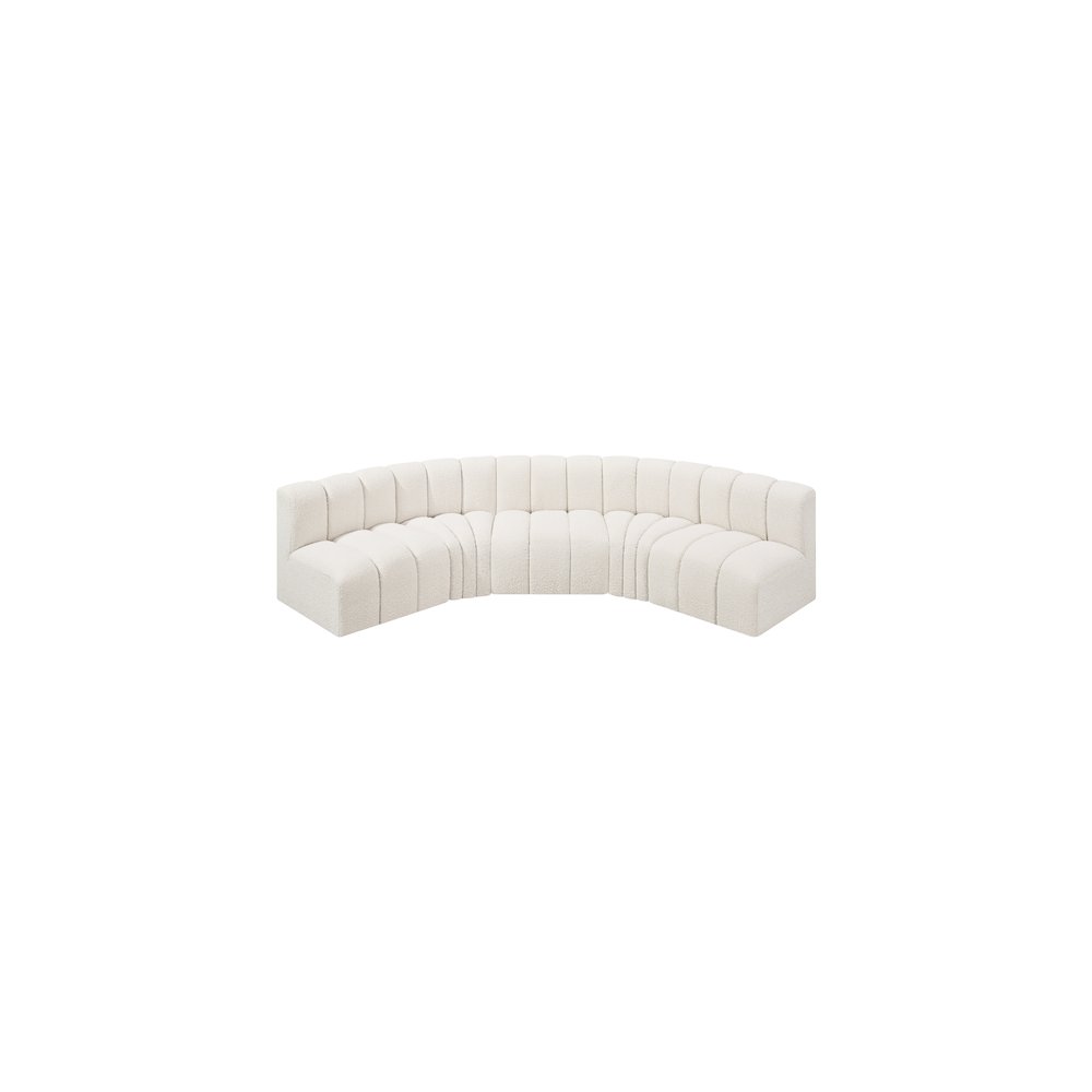 Arc Cream Boucle Fabric Modular Sofa. Picture 4