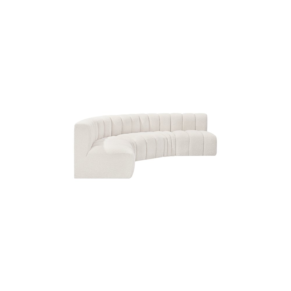 Arc Cream Boucle Fabric Modular Sofa. Picture 5