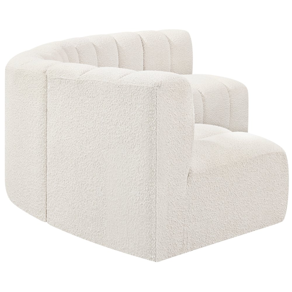 Arc Cream Boucle Fabric Modular Sofa. Picture 6