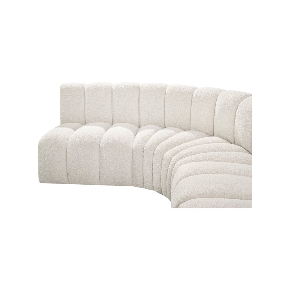 Arc Cream Boucle Fabric Modular Sofa. Picture 7