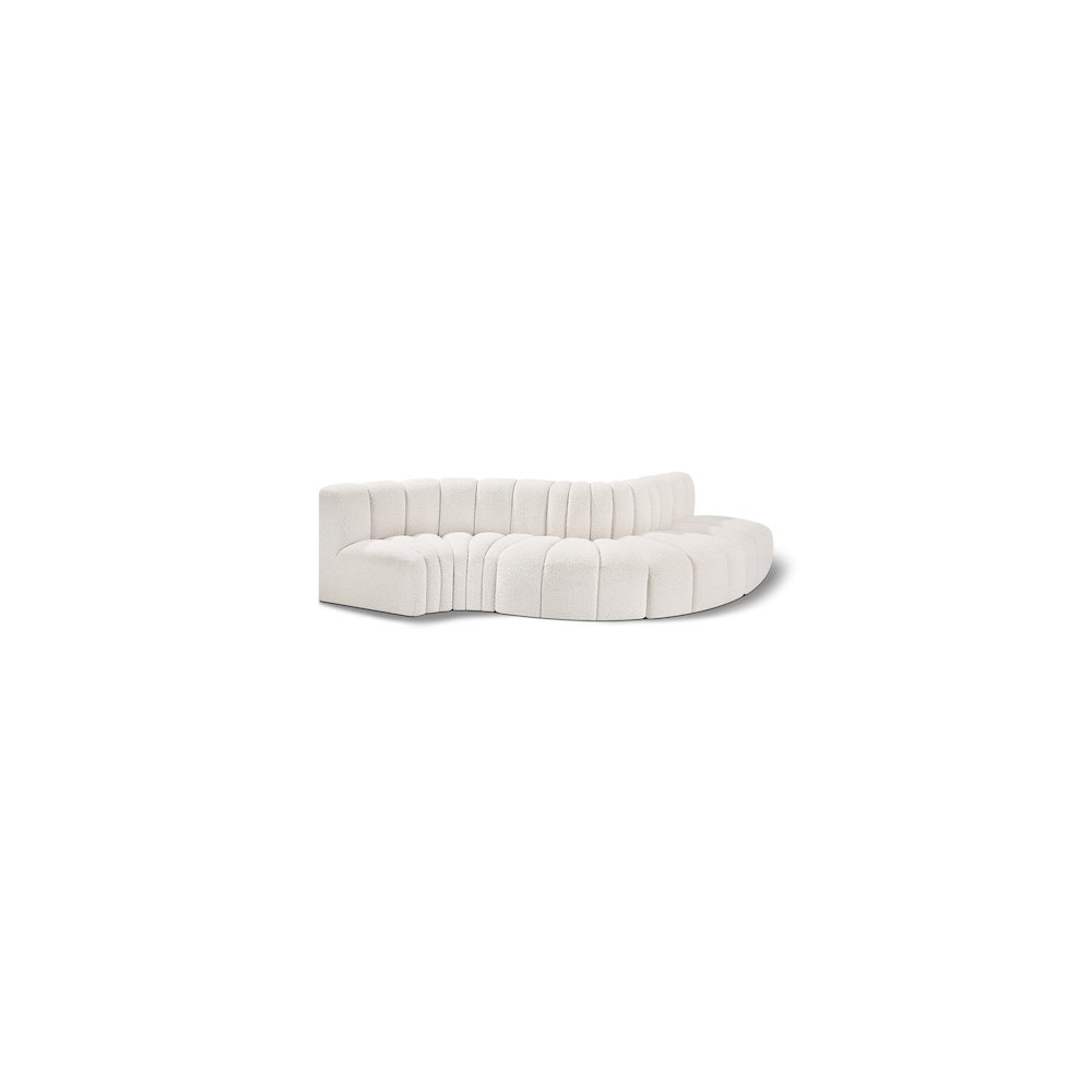 Arc Cream Boucle Fabric Modular Sofa. Picture 1