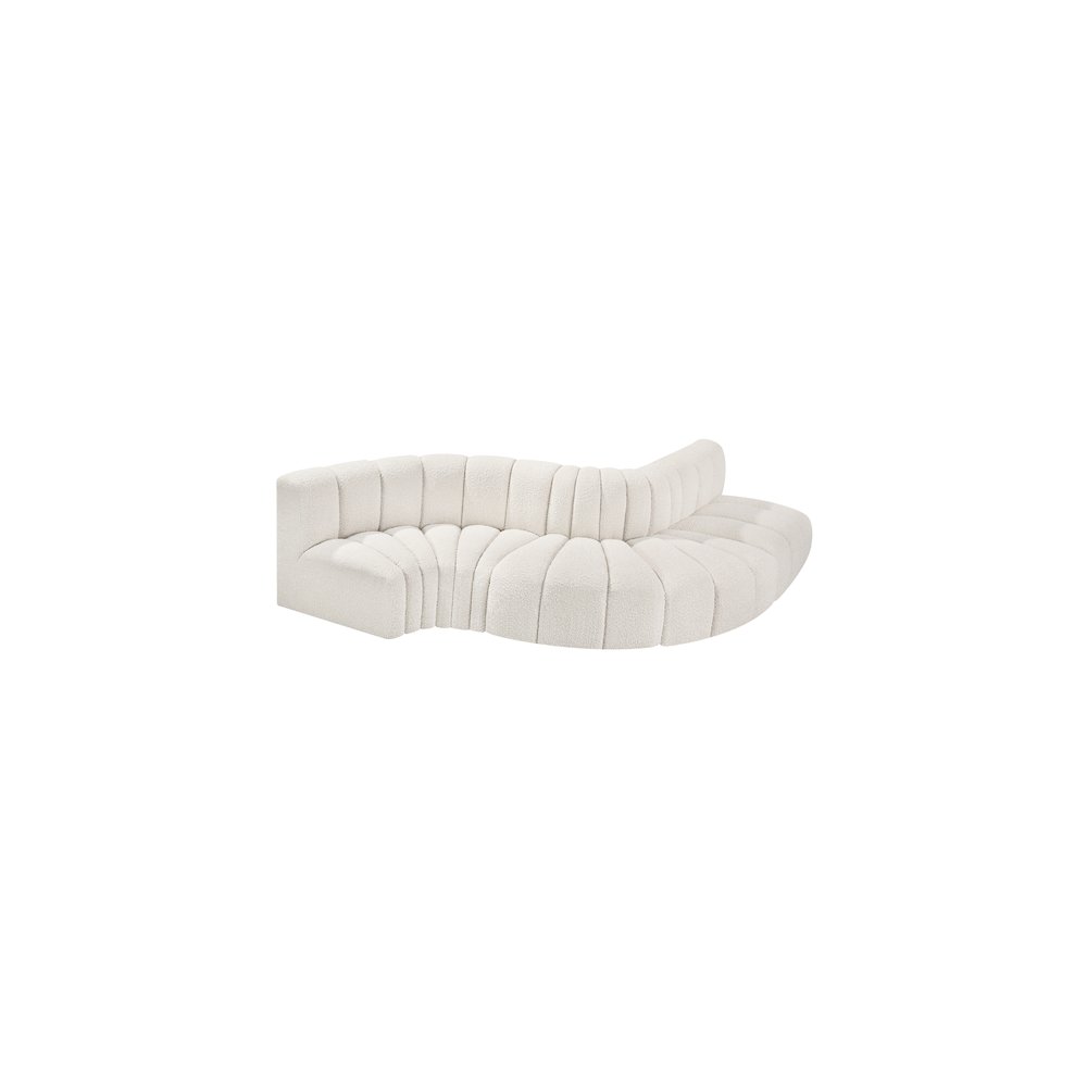 Arc Cream Boucle Fabric Modular Sofa. Picture 4
