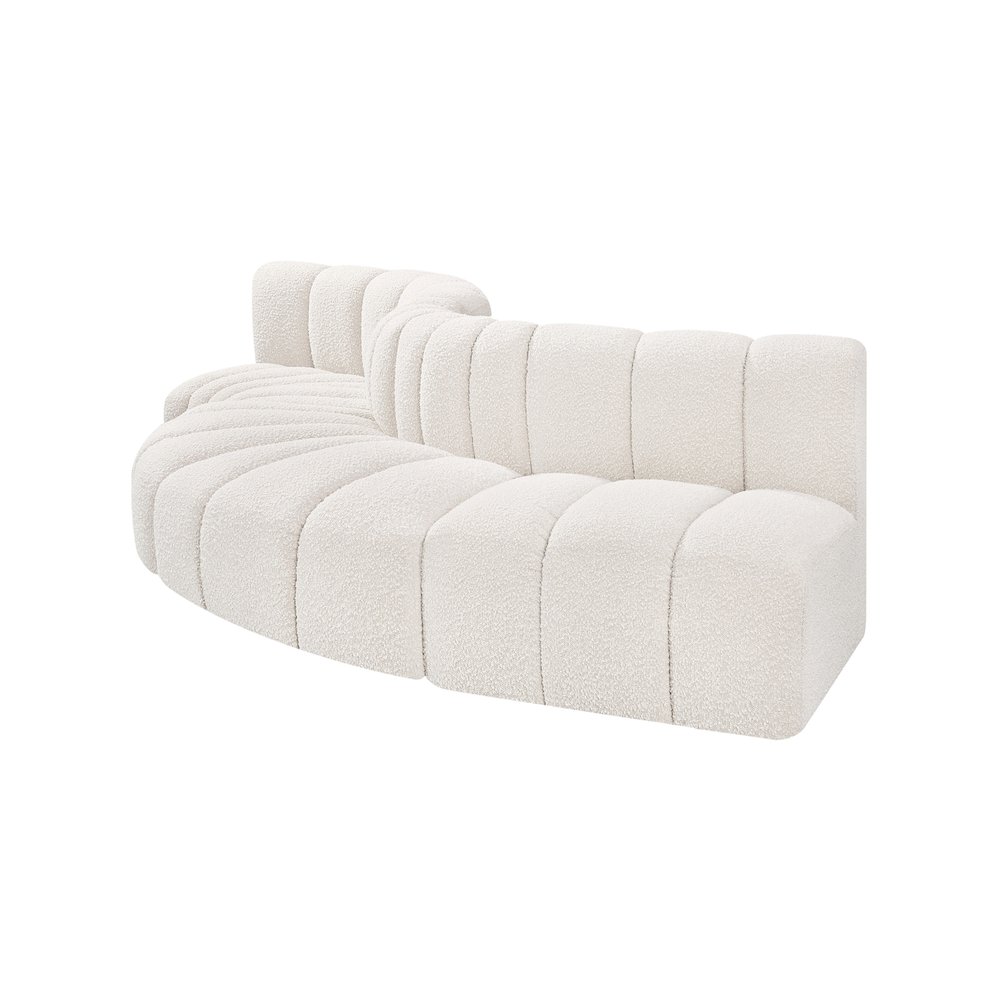 Arc Cream Boucle Fabric Modular Sofa. Picture 5