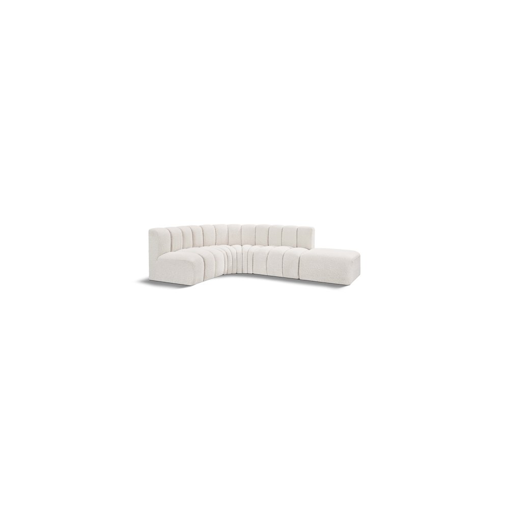 Arc Cream Boucle Fabric Modular Sofa. Picture 1
