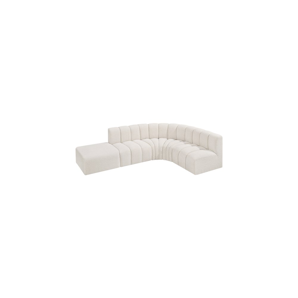 Arc Cream Boucle Fabric Modular Sofa. Picture 4