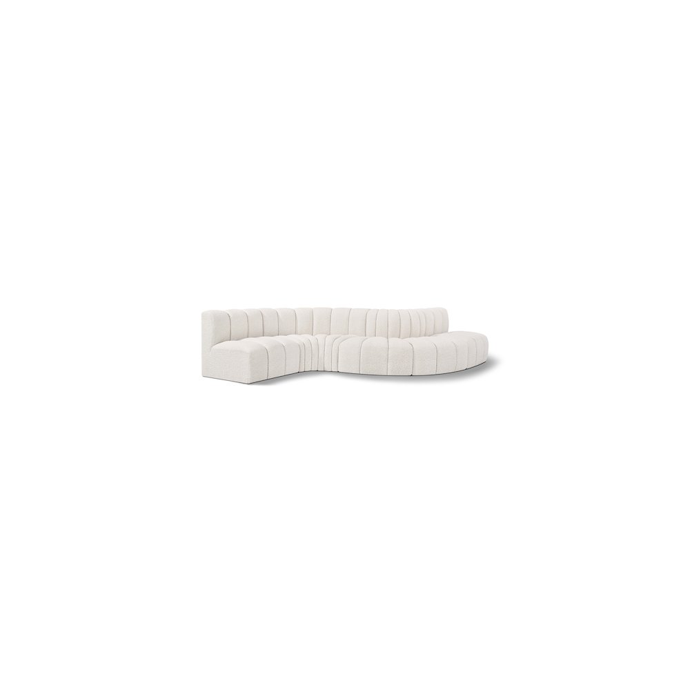Arc Cream Boucle Fabric Modular Sofa. Picture 1