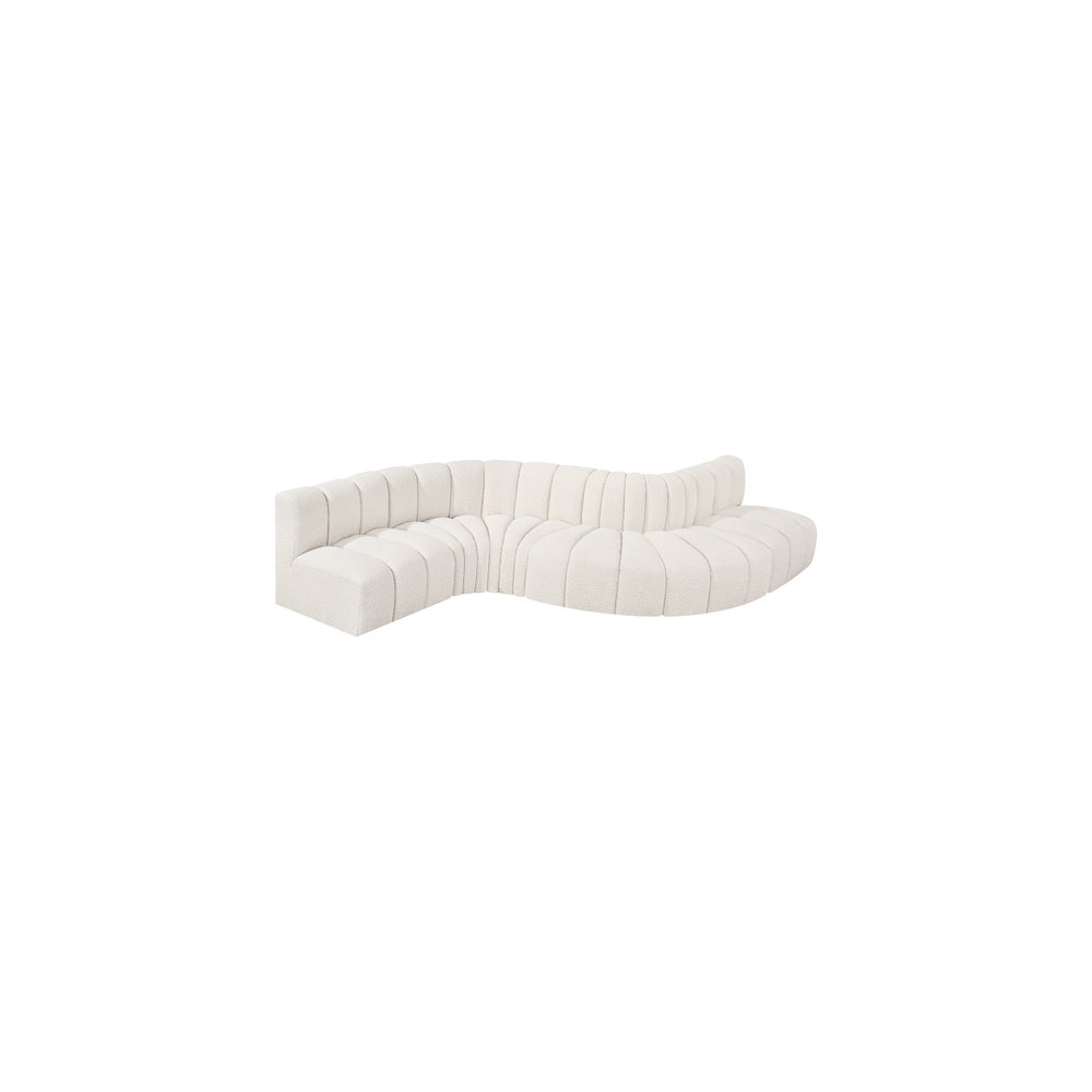 Arc Cream Boucle Fabric Modular Sofa. Picture 4