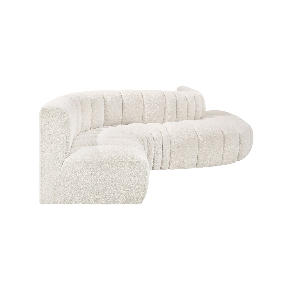 Arc Cream Boucle Fabric Modular Sofa. Picture 5