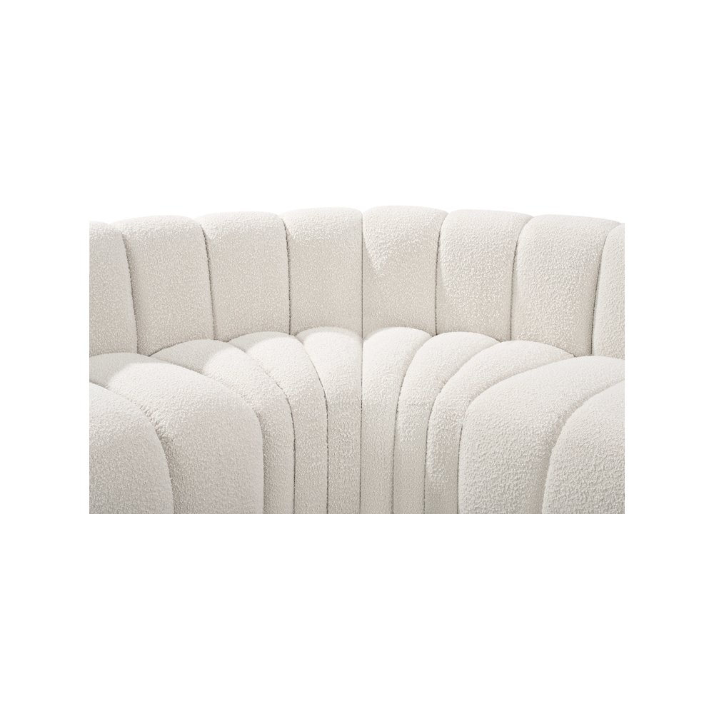 Arc Cream Boucle Fabric Modular Sofa. Picture 6