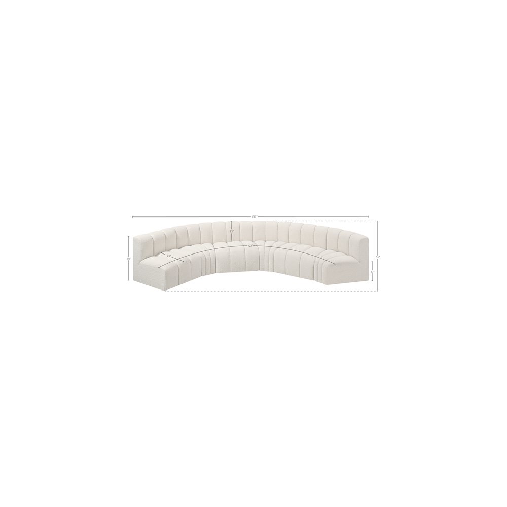 Arc Cream Boucle Fabric Modular Sofa. Picture 8