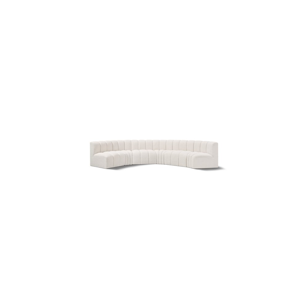 Arc Cream Boucle Fabric Modular Sofa. Picture 1